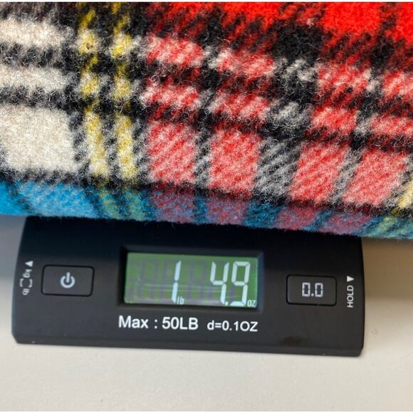 Vintage Horner 100% WOOL PLAID THROW Lap Blanket Stadium Cabin Fringe 52 x 50" - Picture 10 of 10